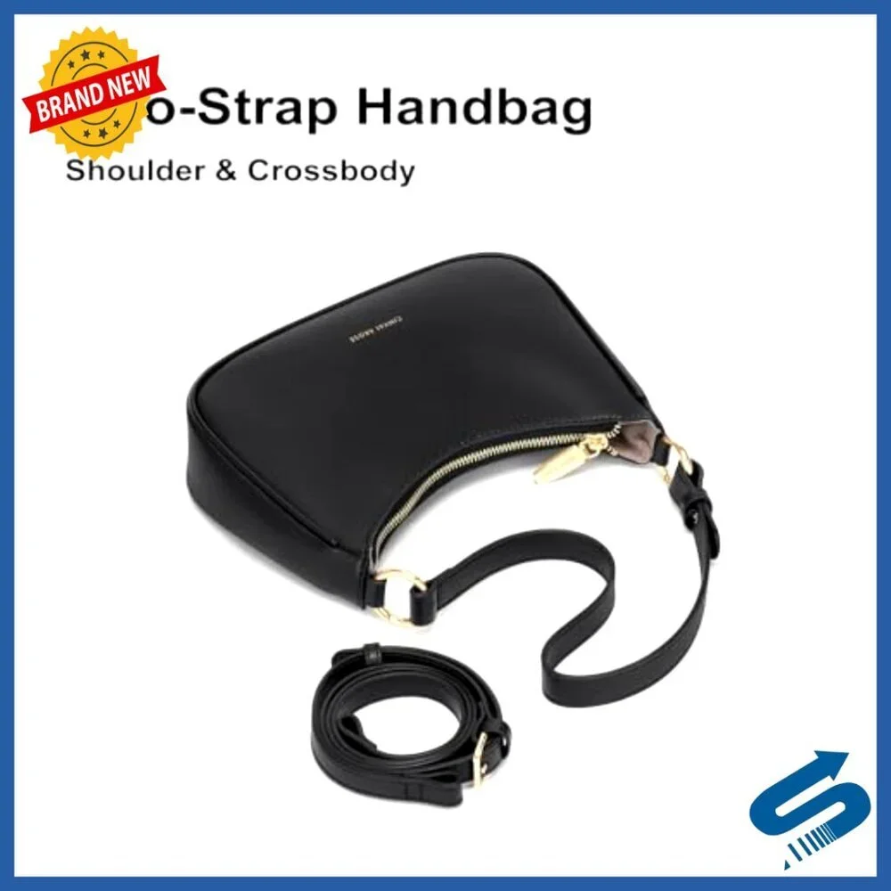 Leather Hobo Shoulder Bag with Dual Strap Design for Crossbody Wear